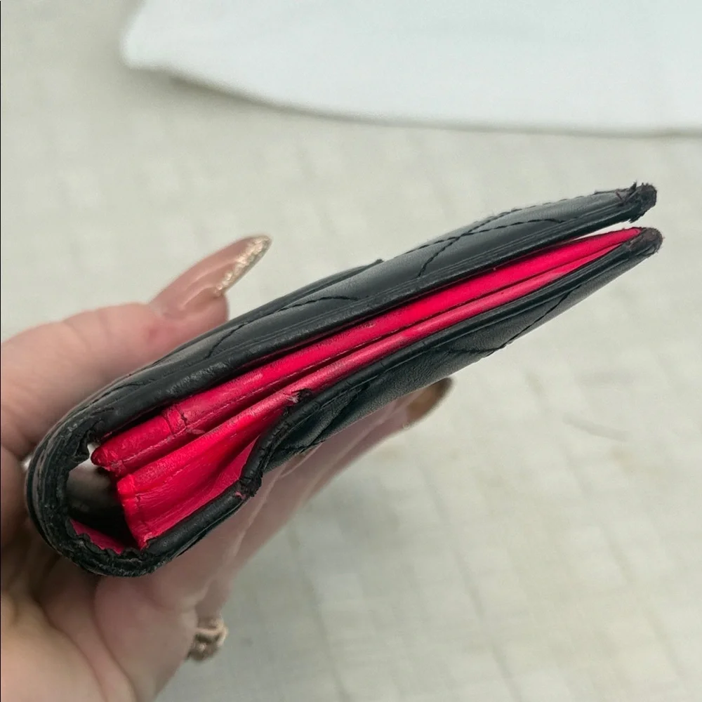 Chanel long Wallet Black Leather Chanel Quilted Cambon Yen Long Wallet Black.